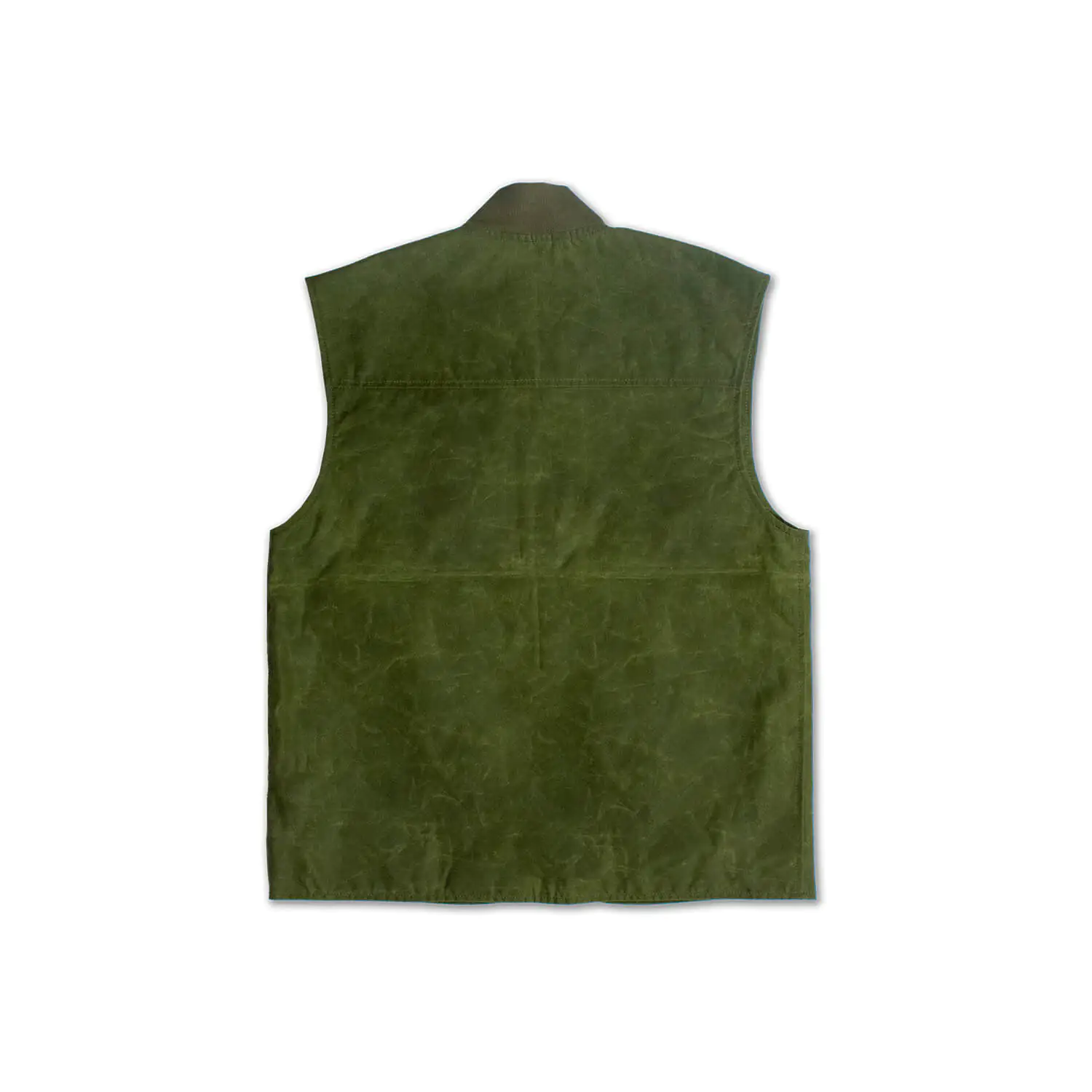 dmd.eu - GILET GREEN DMD – Gilet green cotton waxed – back
