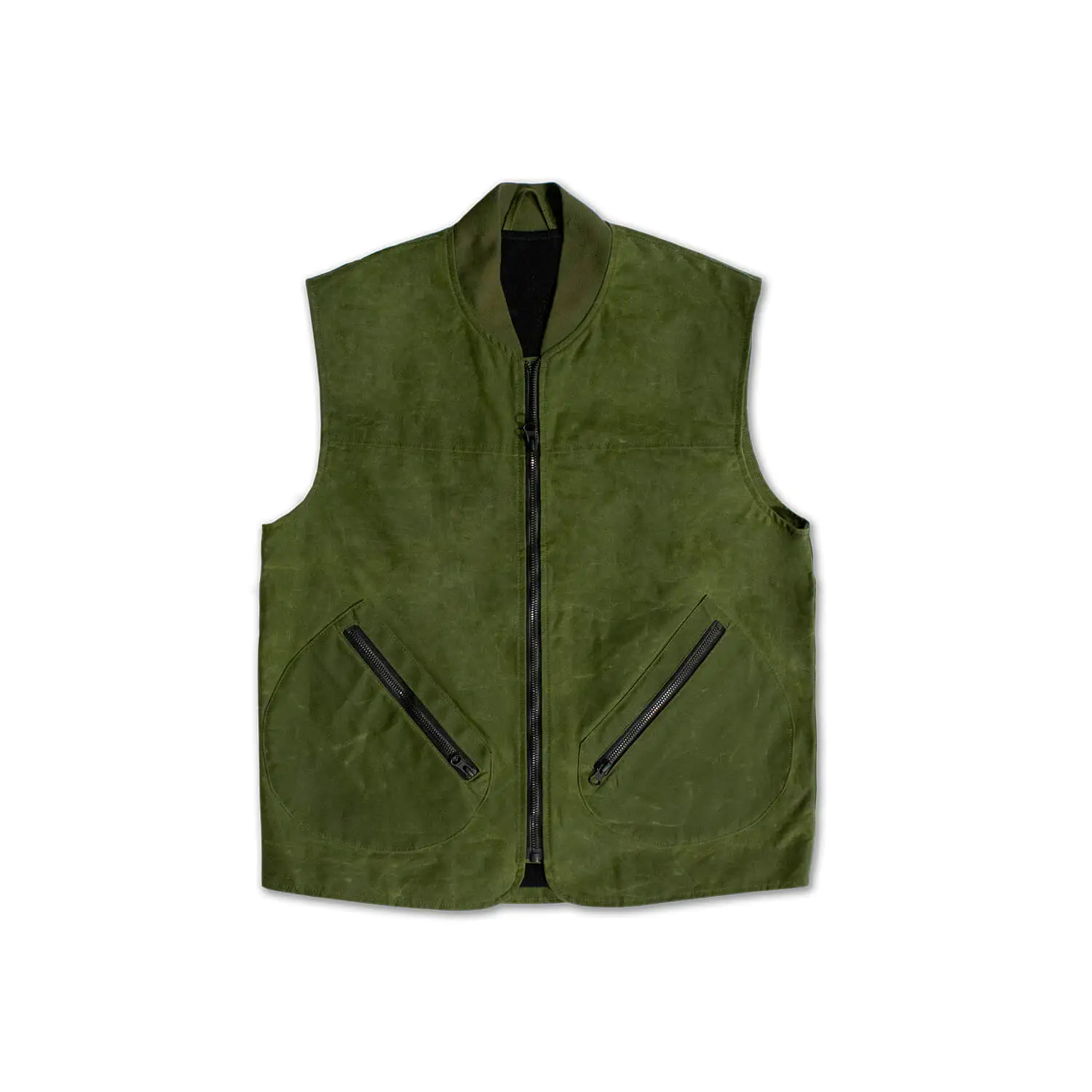 dmd.eu - CHALECO GREEN DMD – Gilet green cotton waxed – front