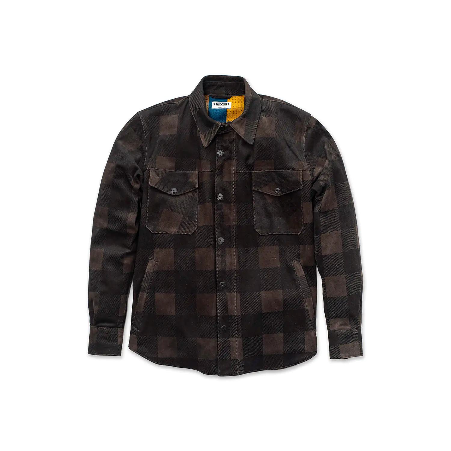 dmd.eu - SHIRT CHECK BROWN DMD – Shirt check brown leather – front