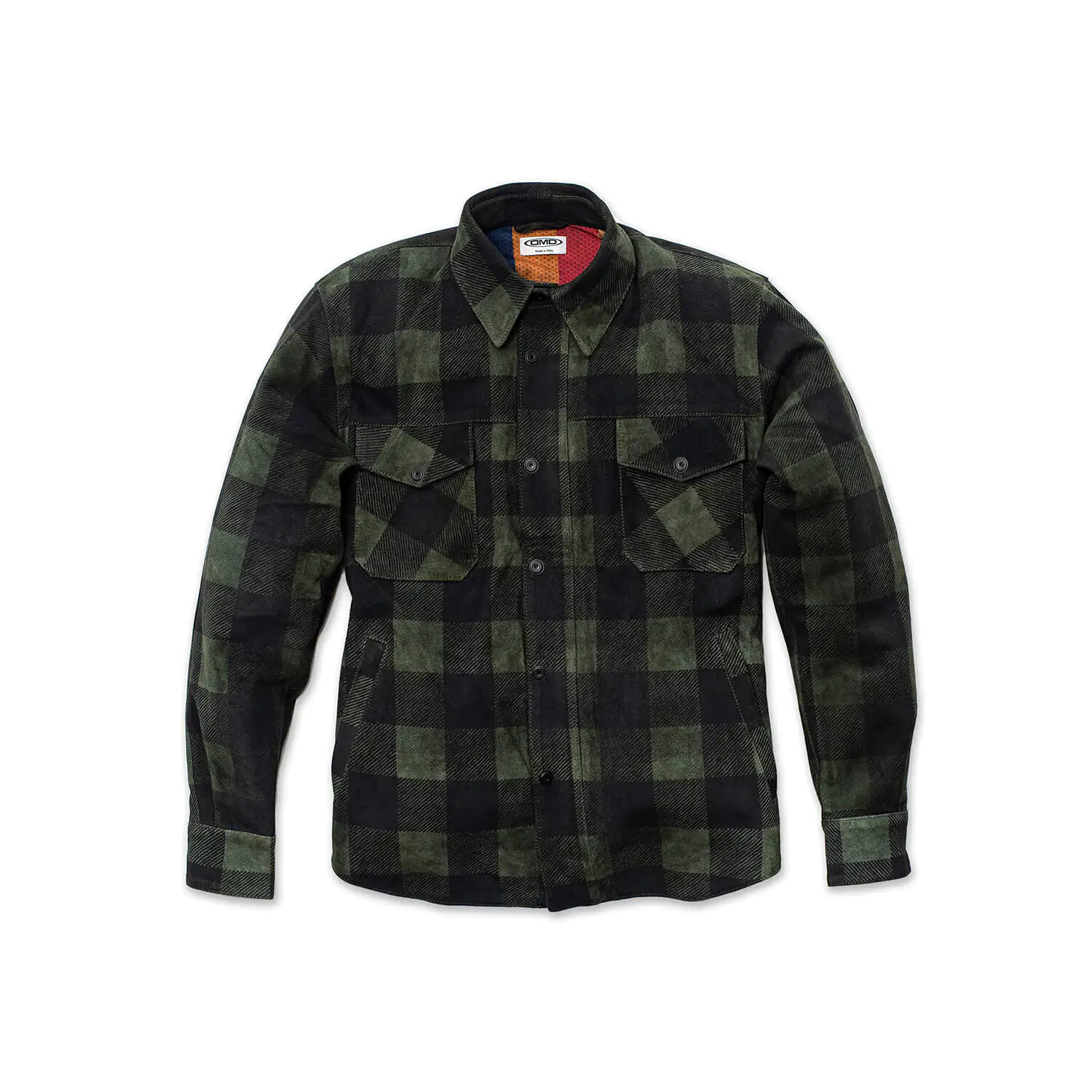 dmd.eu - SHIRT CHECK GREEN DMD – Shirt check green leather – front