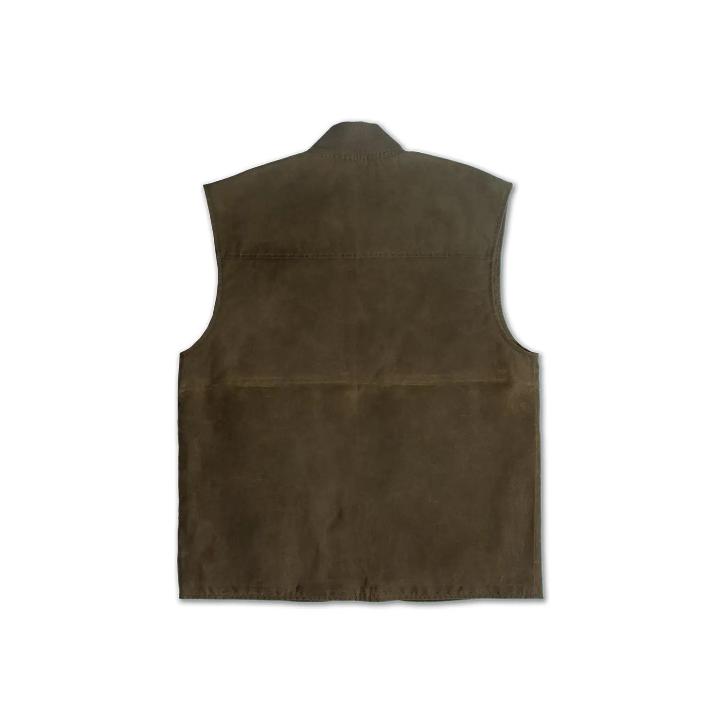 dmd.eu - GILET TOBACCO DMD – Gilet green cotton waxed – back