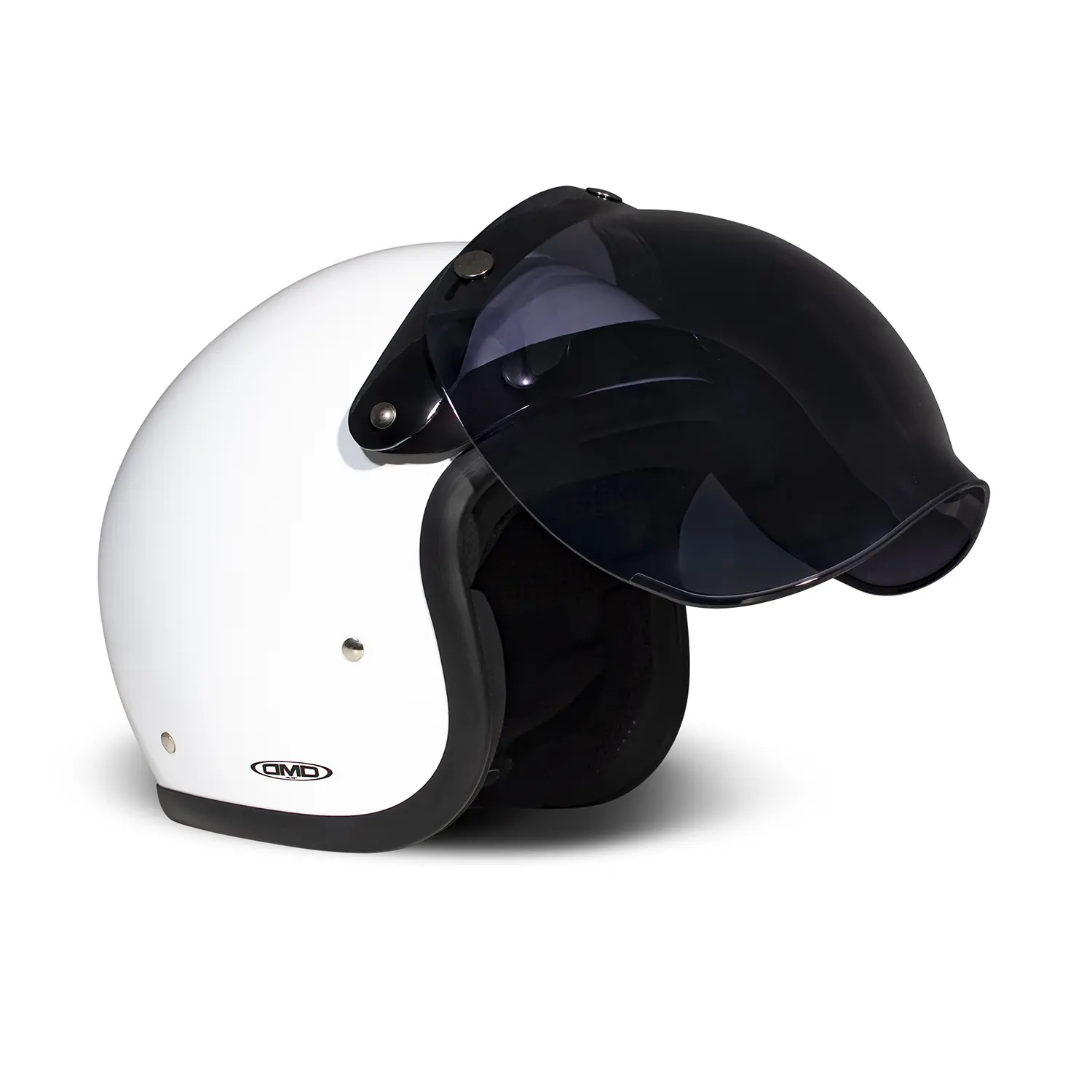 dmd.eu - FLIP-UP BUBBLE VISOR GETÖNTE DMD – Accessory Flip Up Bubble Visor Smoke – open