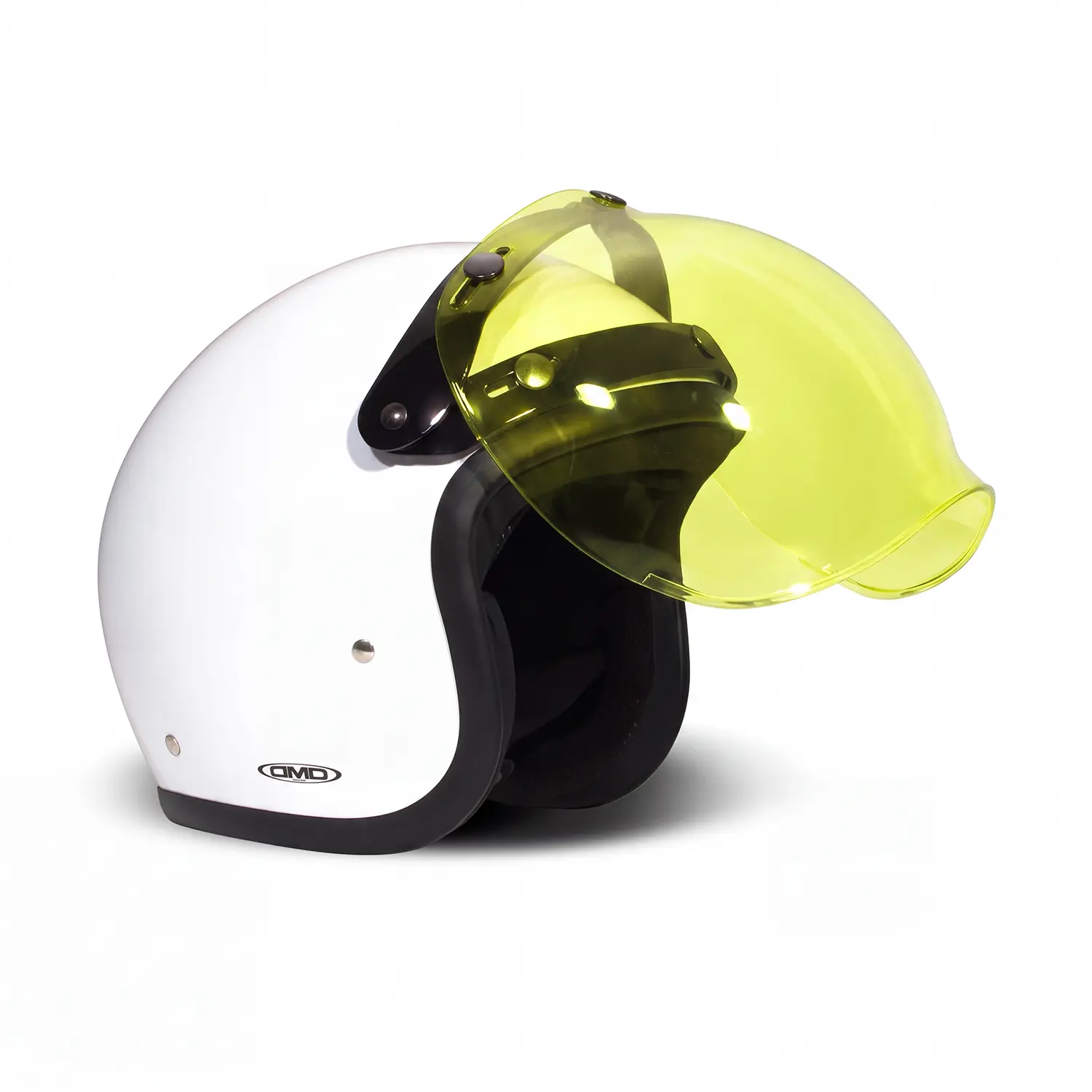 dmd.eu - FLIP-UP BUBBLE VISOR GIALLA DMD – Accessory Flip Up Bubble Visor Yellow – open